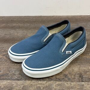 Vans Classic Slip-On Sneakers – Blue Canvas – Women’s 6 / Men’s 4.5